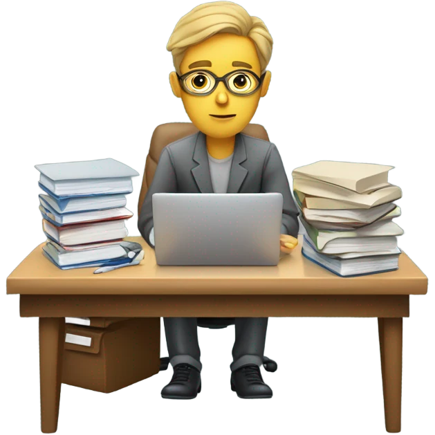 a researcher writing a paper emoji