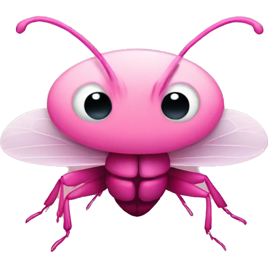 Cute pink insects emoji