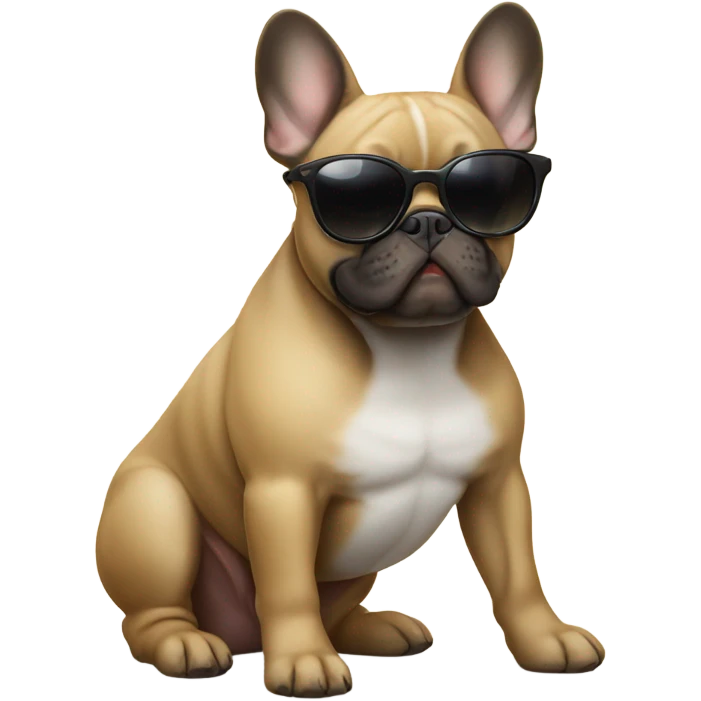 French bulldog with shades emoji