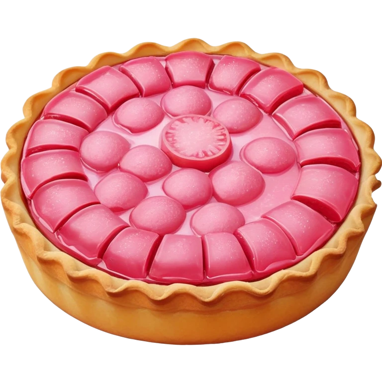 A guava pastry or tart with pink filling emoji