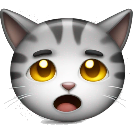 Sad cat crying one tear  emoji