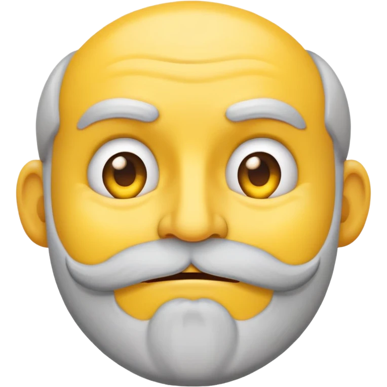 smug and greedy yellow emoji with a thin gray beard emoji