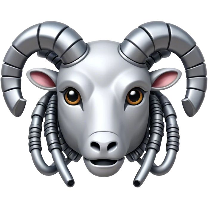 Cybernetic, Mechanical Ram(Goat) head  emoji