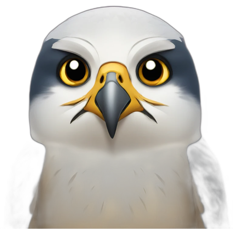 peregrine falcon face depressed emoji