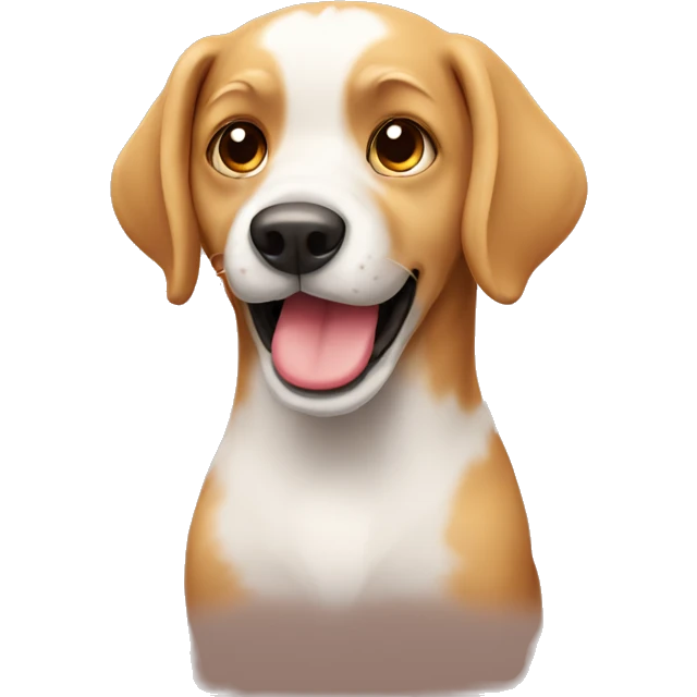 Dog send heart  emoji