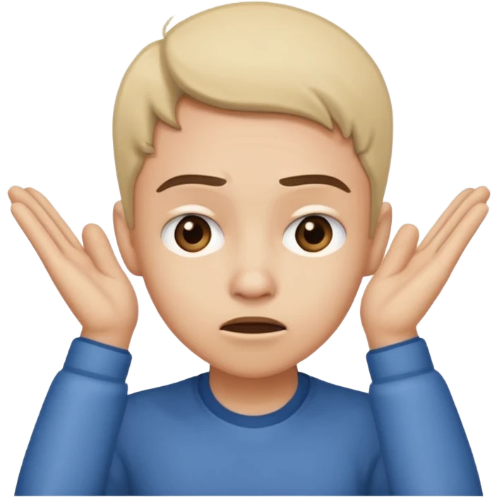 Person leaning forward with one hand behind their ear, eyebrows raised, confused face, as if saying "What? emoji