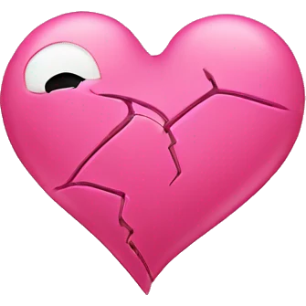 Broken heart pink emoji