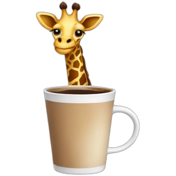 Coffee giraffe emoji