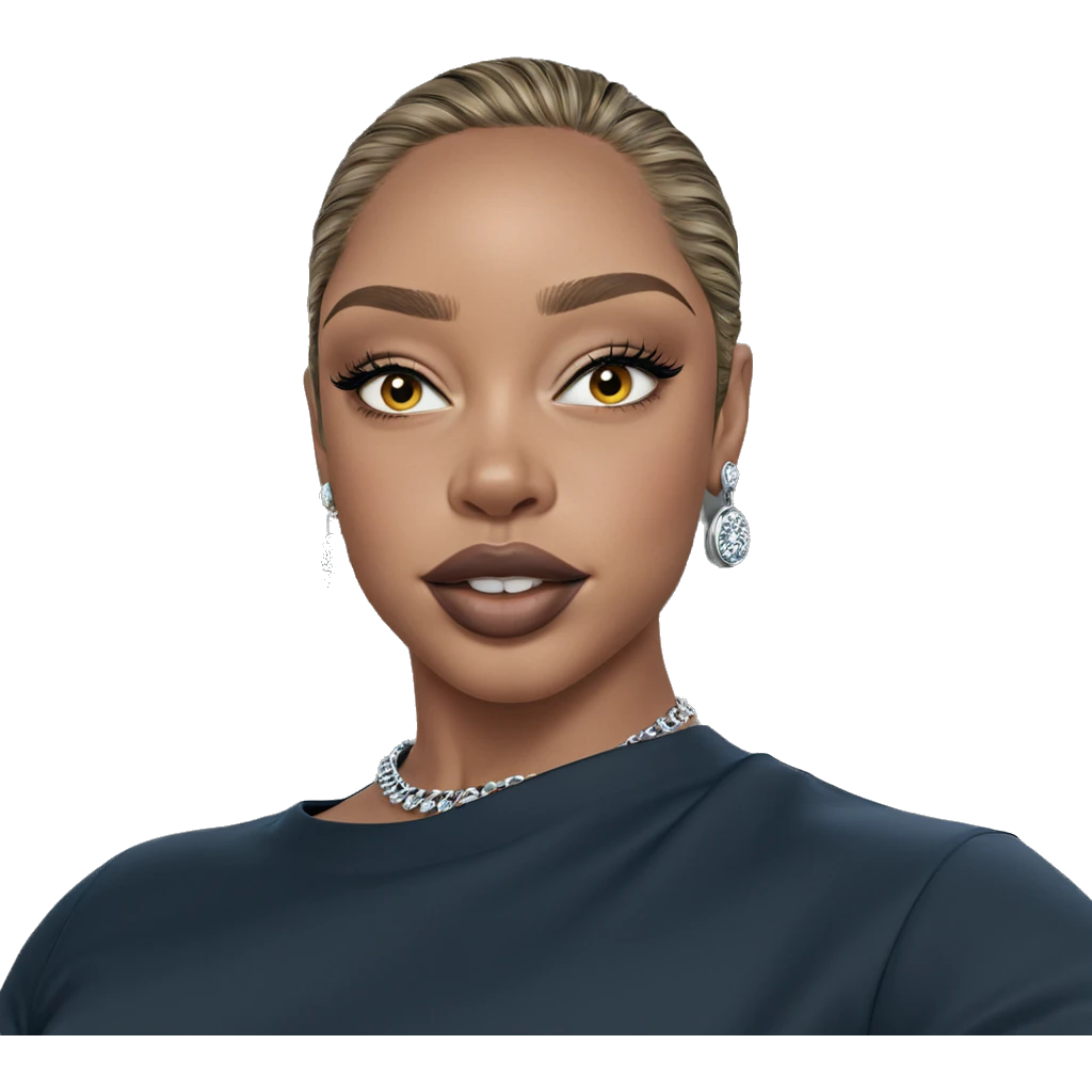 girl in car with jewelry emoji