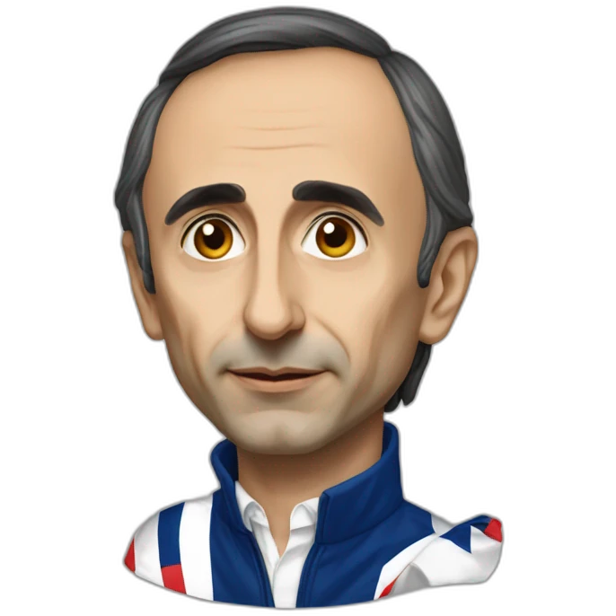 éric zemmour avec un drapeau français  emoji