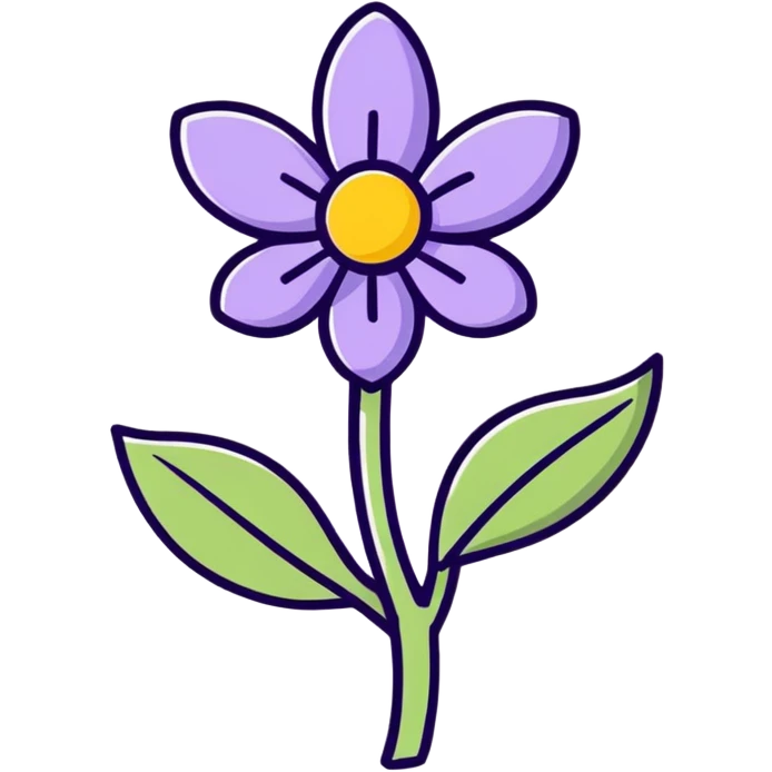 Purple flower emoji