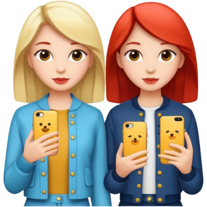 two baddie besties bratz pretty emoji