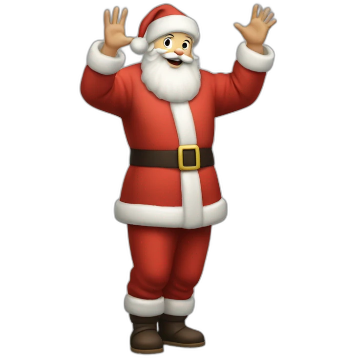 Full height Actively gesturing with hands pale skin Santa Claus emoji
