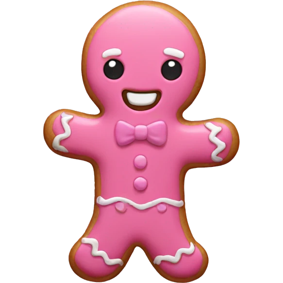 pink gingerbread  emoji