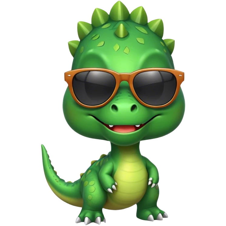 dinosaur with sunglasses  emoji