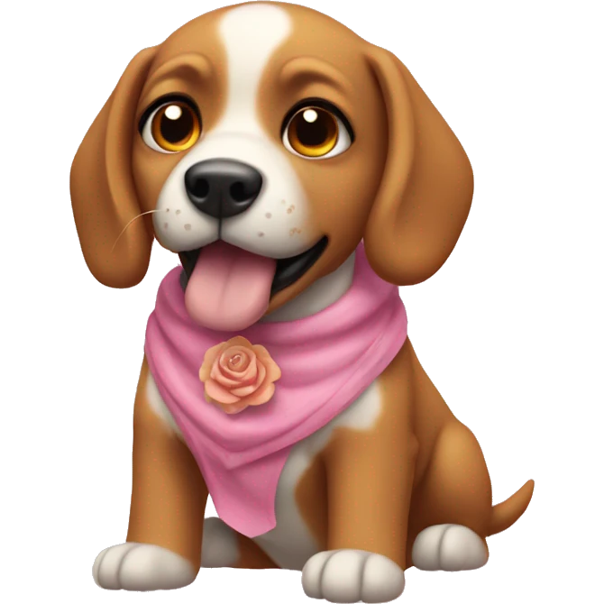 Perro rosa emoji
