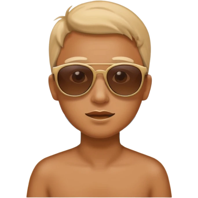 Someone listening to a speaker at the beach. emoji