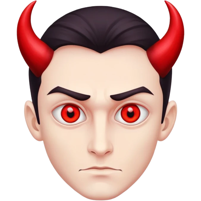 man with devil eyes emoji