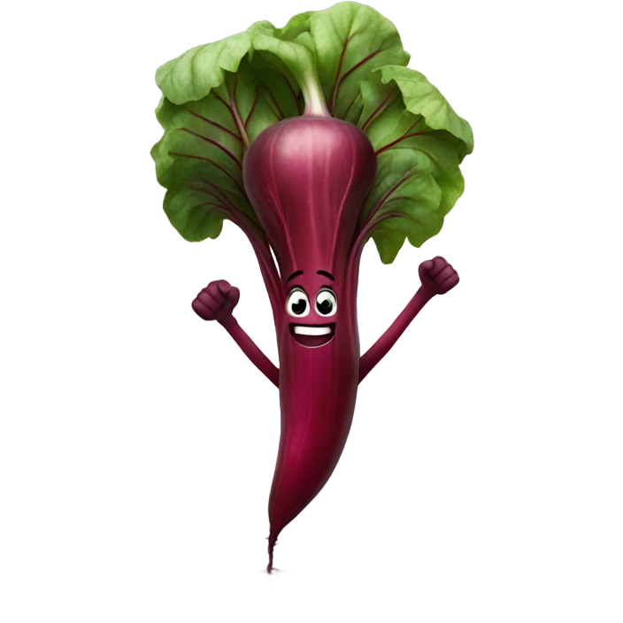happy beetroot showing finger up emoji