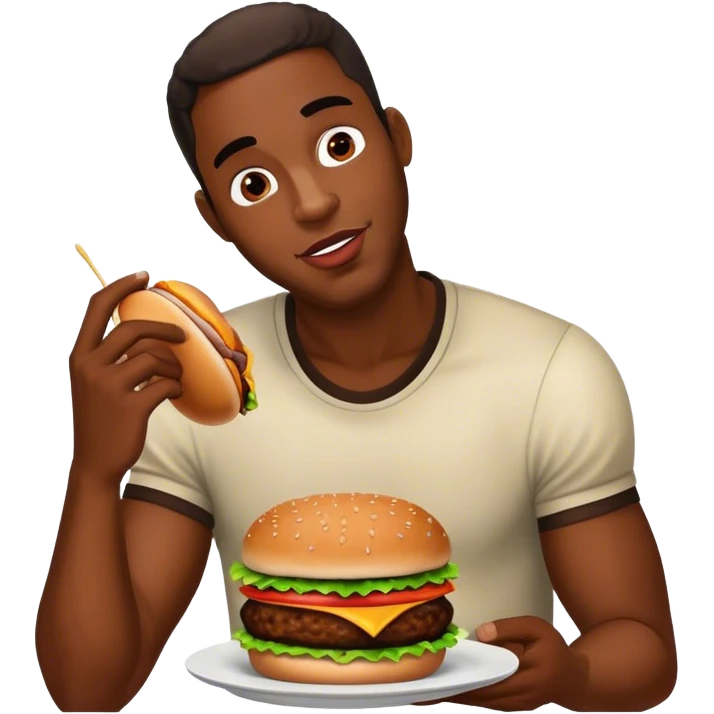 Duke Dennis eating hamburgers  emoji