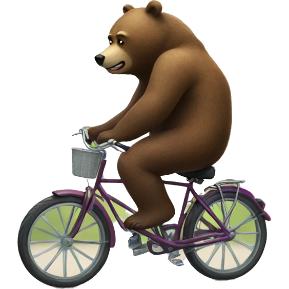 bear on a bike emoji
