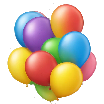 Create a congratulations with ballon’s  emoji