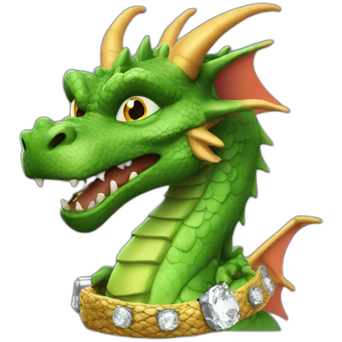 dragon with cigar and bling emoji