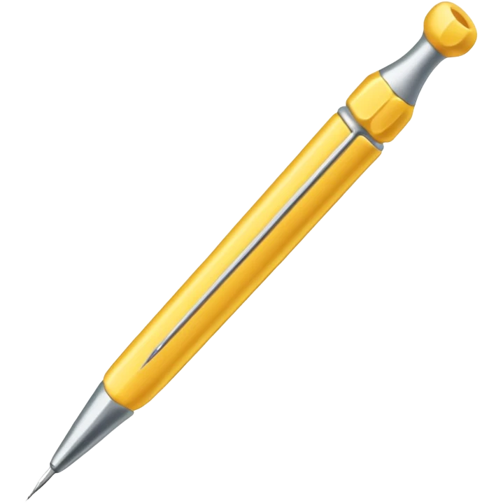 sewing needle with yellow thread emoji