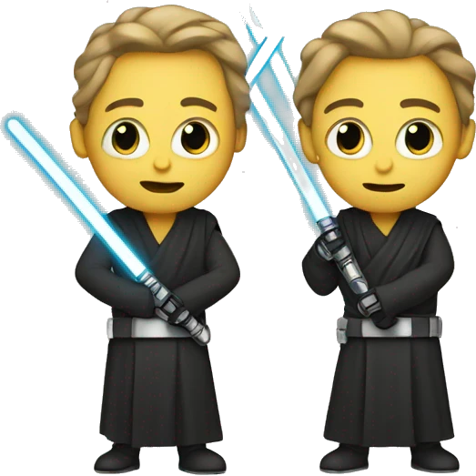 two crossed lightsabers emoji