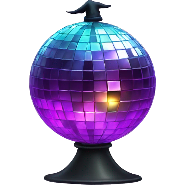 Witch disco ball emoji