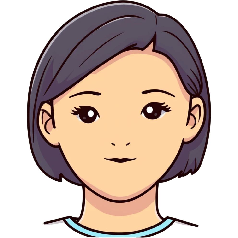 girl face without a nose emoji