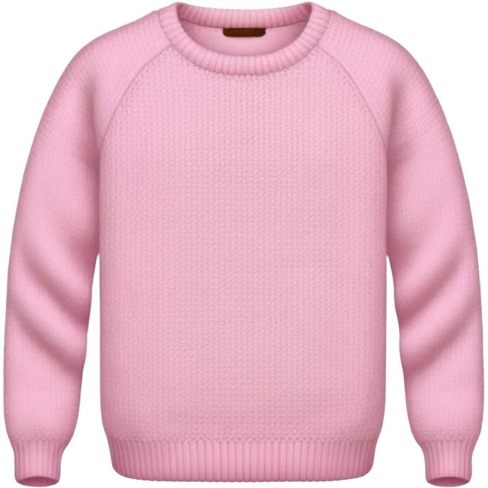 soft pink color sweater without face  emoji