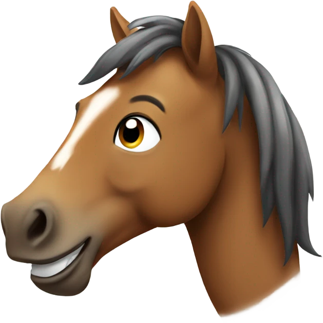 Horse smiling emoji