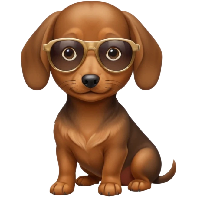 Miniature dachshund with sunglasses  emoji