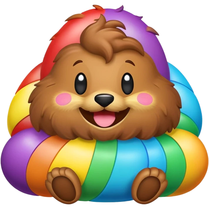 easter rainbow bouncy  poopmoji  emoji