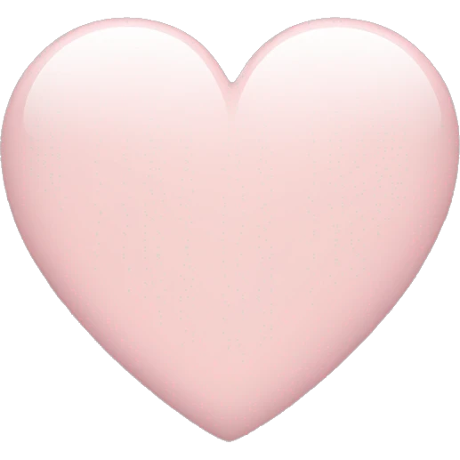Pale pink iphone heart emoji