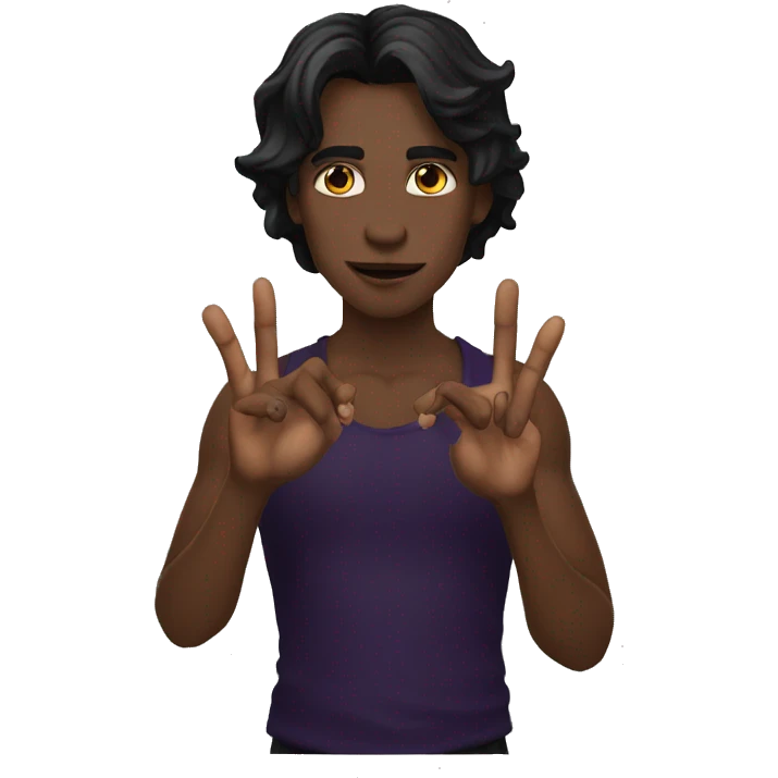 Young vamp life hand sign emoji