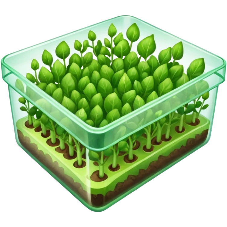 aromatic sprouts in a flat transparent box emoji