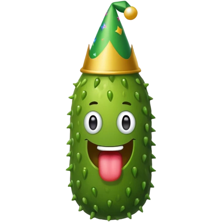 pickle with party hat emoji