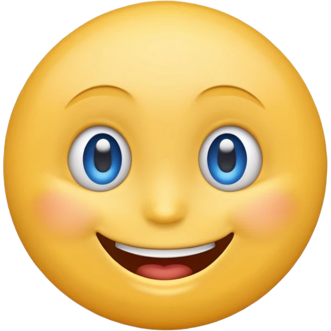 emoji smily face with batting blue eyes emoji