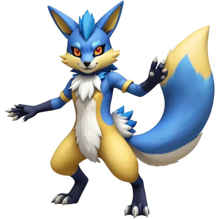 Lucario-Lombax-Renamon-hybrid (Full body) emoji
