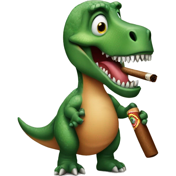 Dinosaur with cigar  emoji