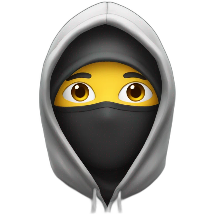 a masked guy in hoddie emoji