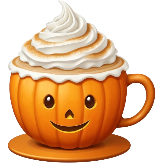 Pumpkin spice cappuccino emoji
