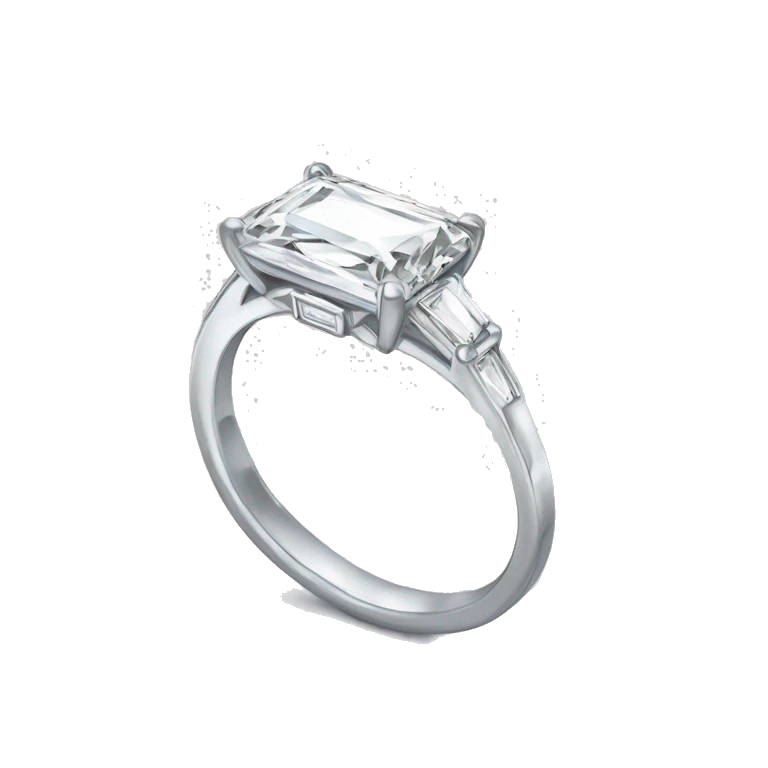 rectangle diamond engagement ring emoji