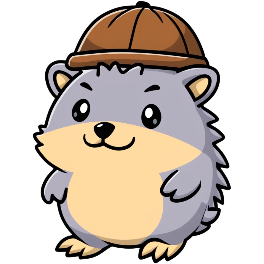 hedgehog taking off a hat emoji