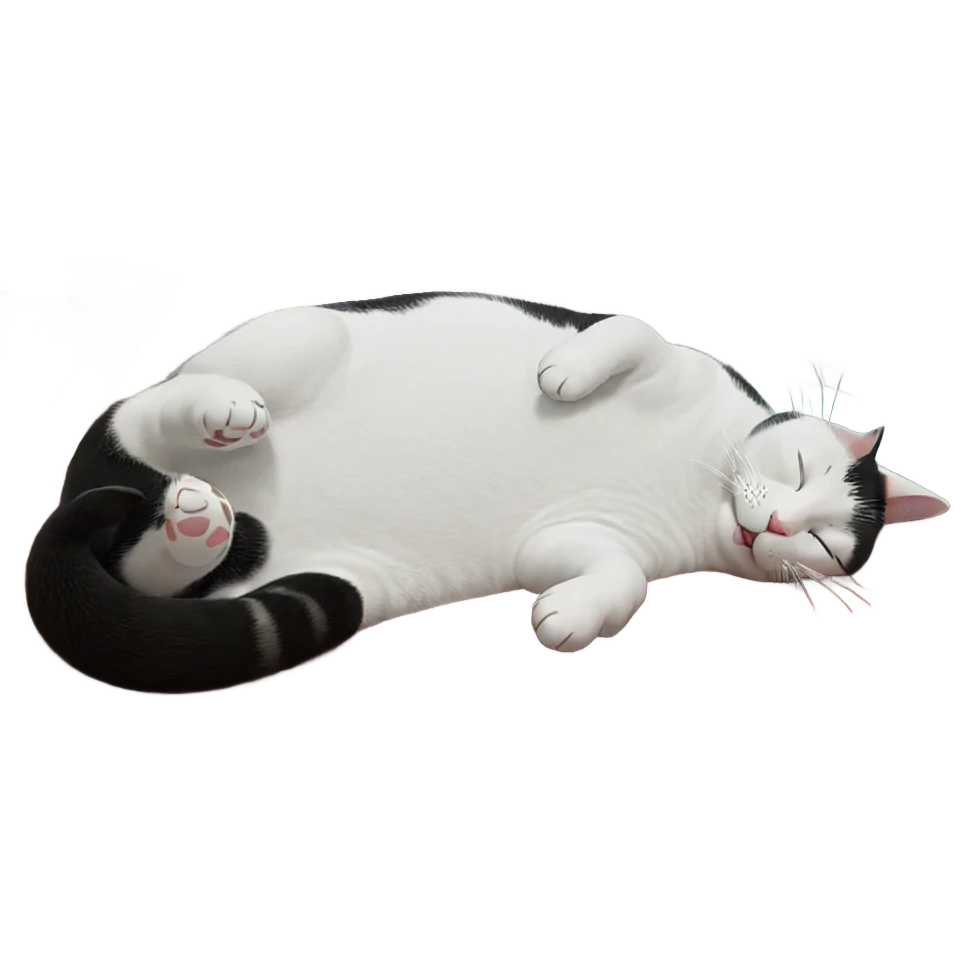 sleeping cat with closed eyes emoji