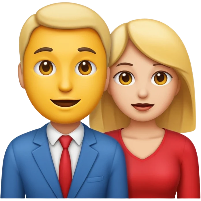 An emoji man behind an emoji women in a way that it seems that he's giving her backshots emoji