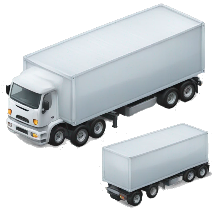 translucent with rounded corners container for truck emoji