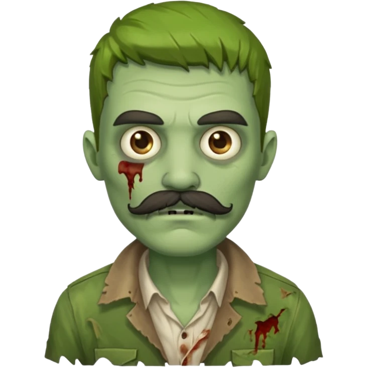 zombie with mustache emoji